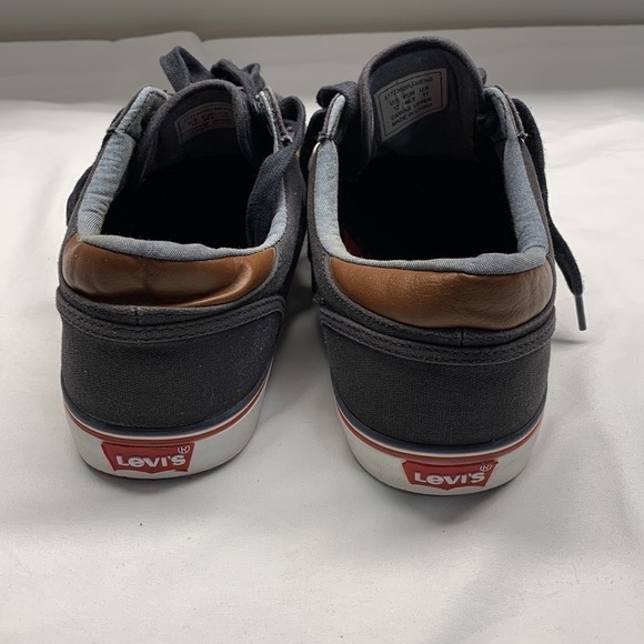 Levi’s Tennis Lace Up Sneakers Shoes Mens Size 12 Charcoal Colour - Picture 3 of 8